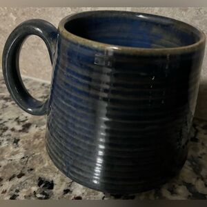 Barcela Deep Blue Pottery Style Ceramic Mug